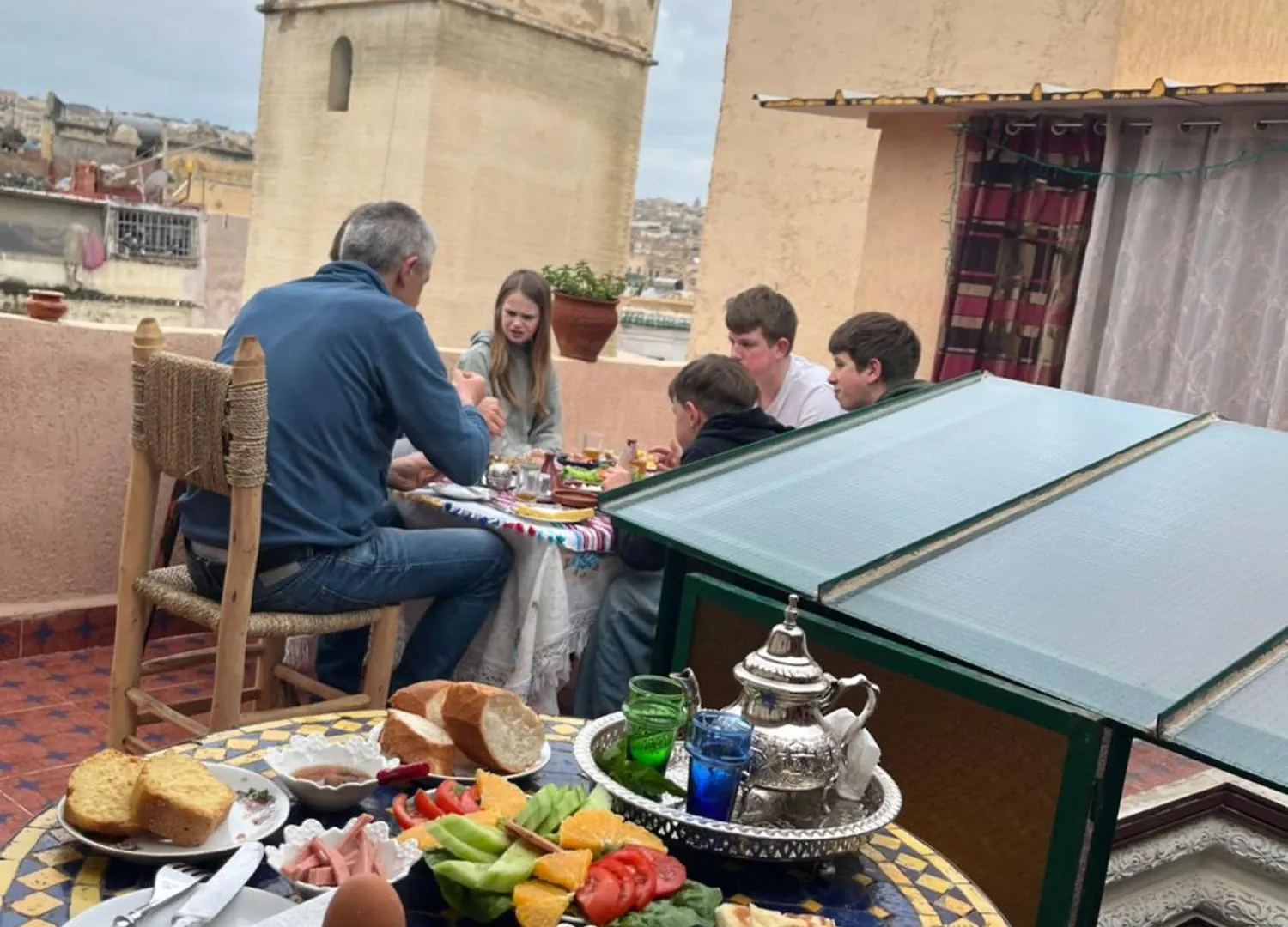 Bed and Breakfast House Andalous à Fès Couette-café